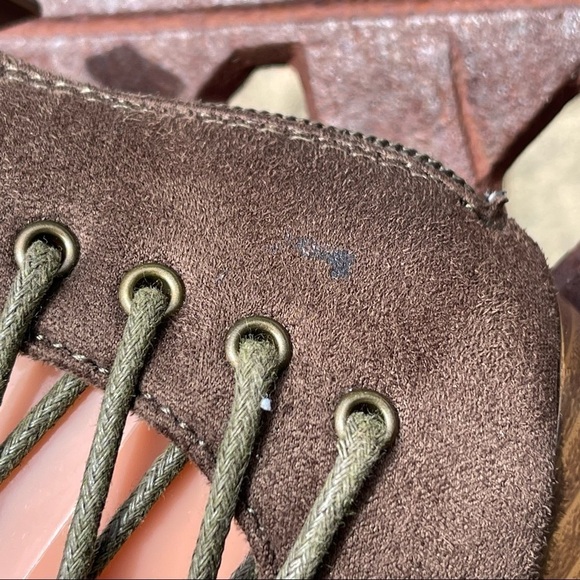 💋BAMBOO Vegan Suede Zip Back Open Toe Ankle Heeled Booties - Picture 11 of 14